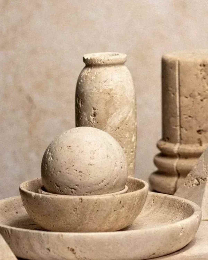 Travertine Stone Vase - Home DecorHome Decor - Lulu Loves Home
