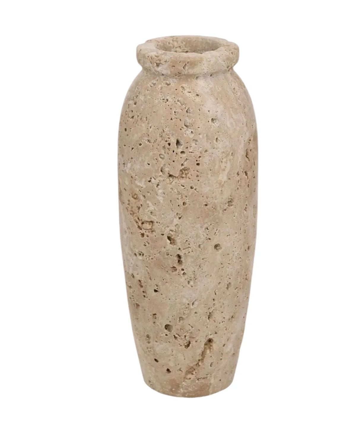 Travertine Stone Vase - Home DecorHome Decor - Lulu Loves Home