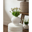 Bunch of 5 white artificial tulip stems from Starlight Express, spring flowers, realistic faux floral arrangement, indoor decor