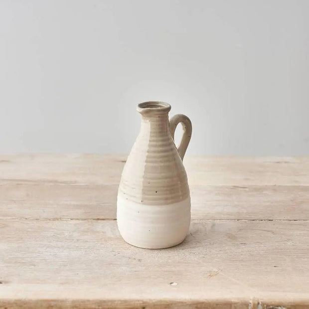 Two Tone Beige Jug - Home DecorHome Decor - Lulu Loves Home