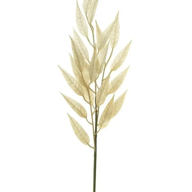 Artificial Tall Cream Leaf Stem, close-up product detail