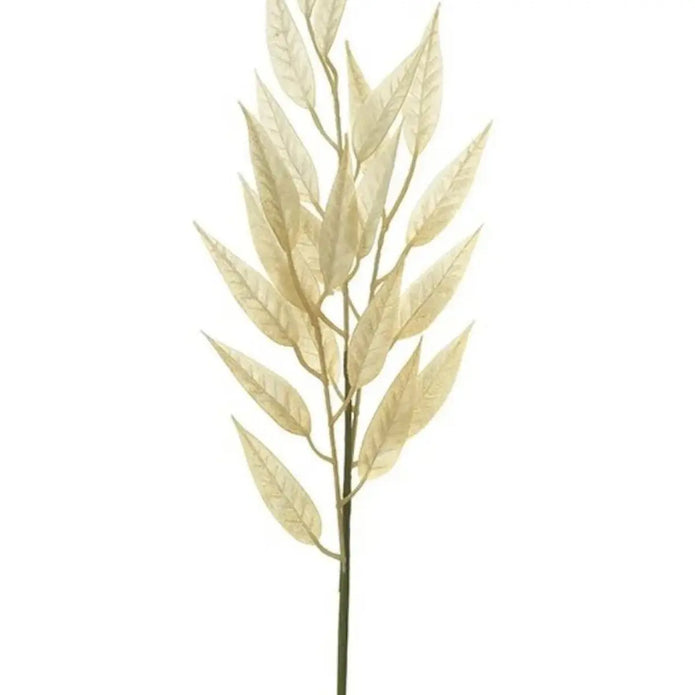 Artificial Tall Cream Leaf Stem, alternate product detail