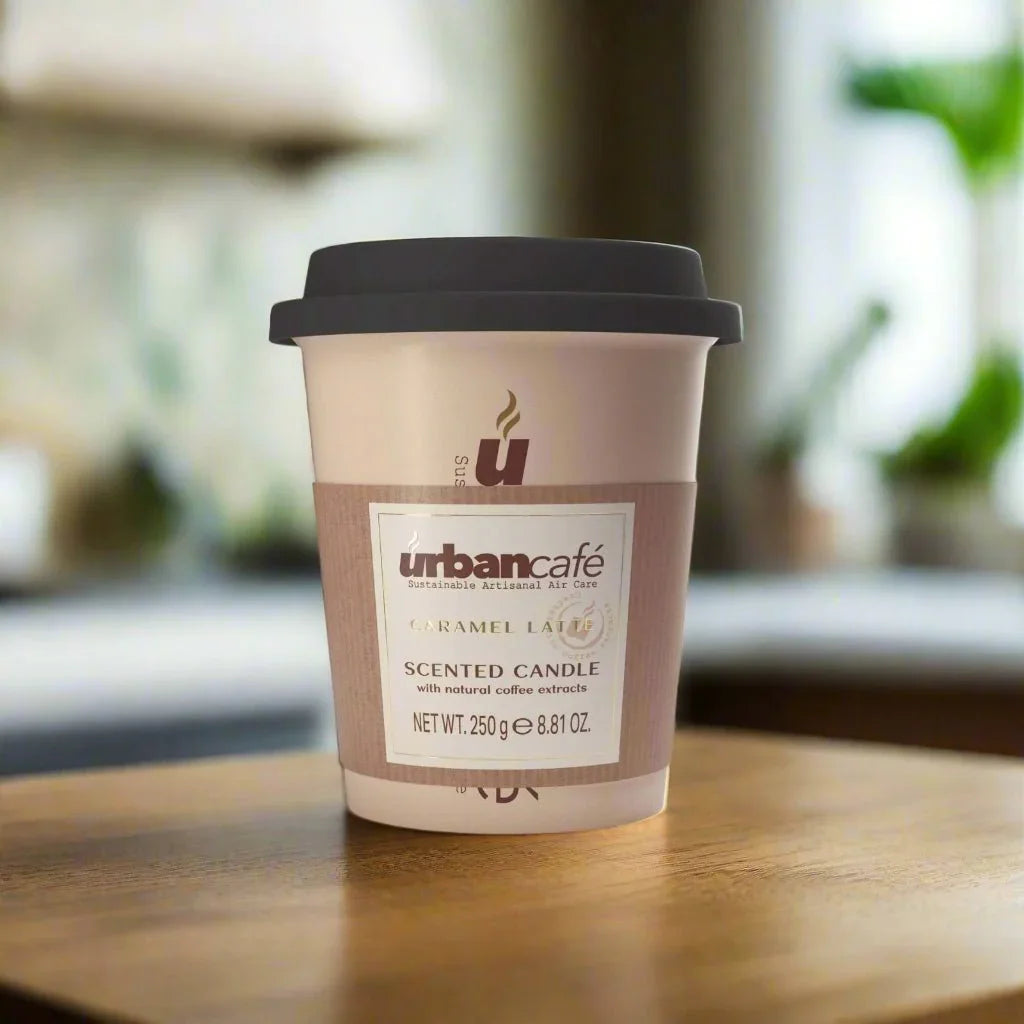 Urban Cafe Caramel Latte Candle Mug - CandlesCandles - Lulu Loves Home