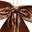 Widdop & Co chocolate brown velvet Christmas bow with soft textured detail