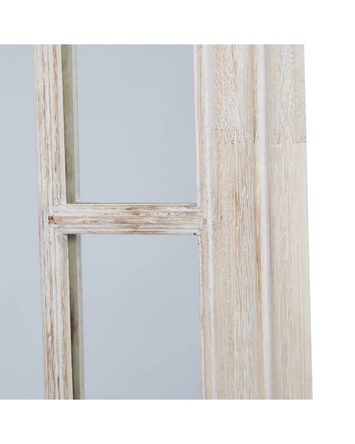 Washed Wood Framed Window Mirror - Furniture & MirrorsFurniture & Mirrors - Lulu Loves Home