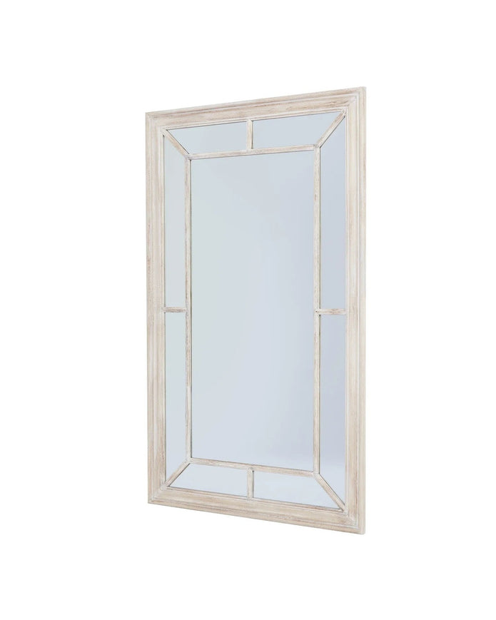 Washed Wood Framed Window Mirror - Furniture & MirrorsFurniture & Mirrors - Lulu Loves Home