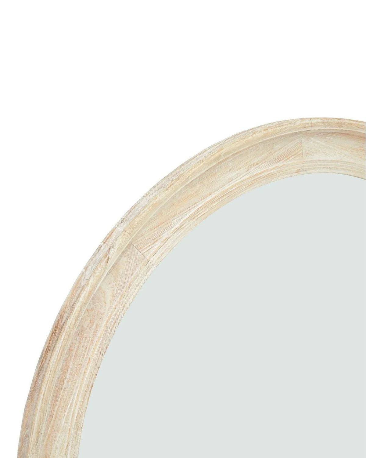 Washed Wood Round Framed Large Mirror - Furniture & MirrorsFurniture & Mirrors - Lulu Loves Home