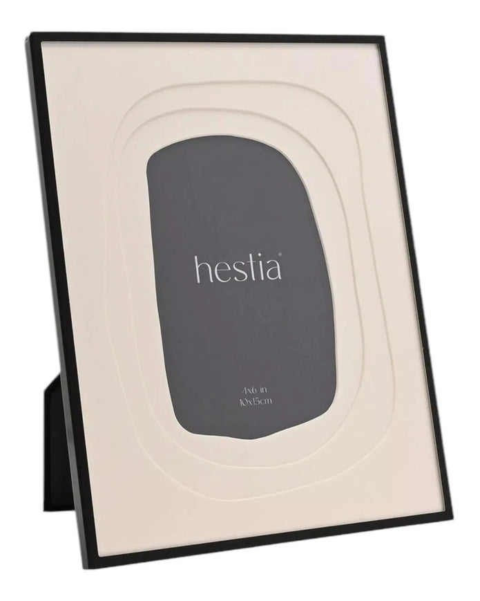 Wavy Black Colour Photo Frame White Border - Photo FramesPhoto Frames - Lulu Loves Home