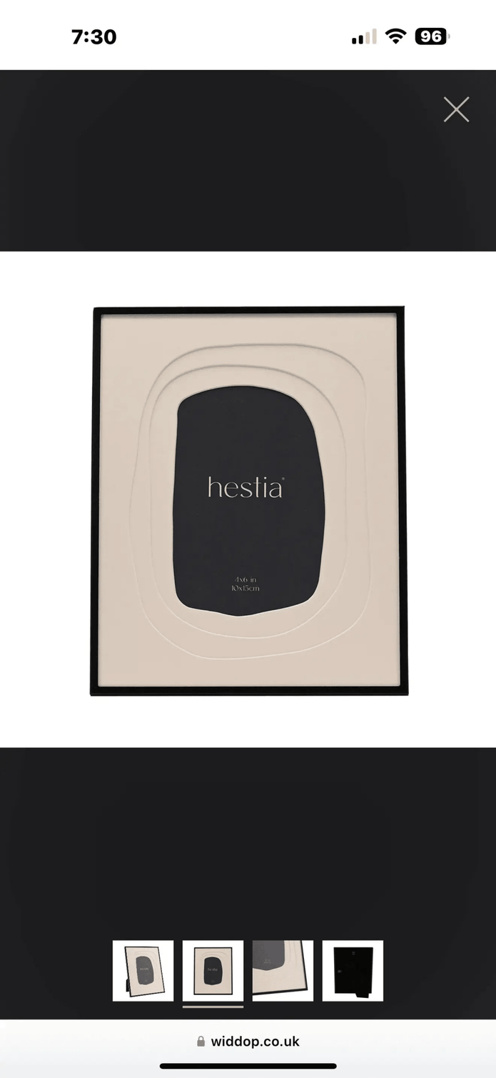 Wavy Black Colour Photo Frame White Border - Photo FramesPhoto Frames - Lulu Loves Home