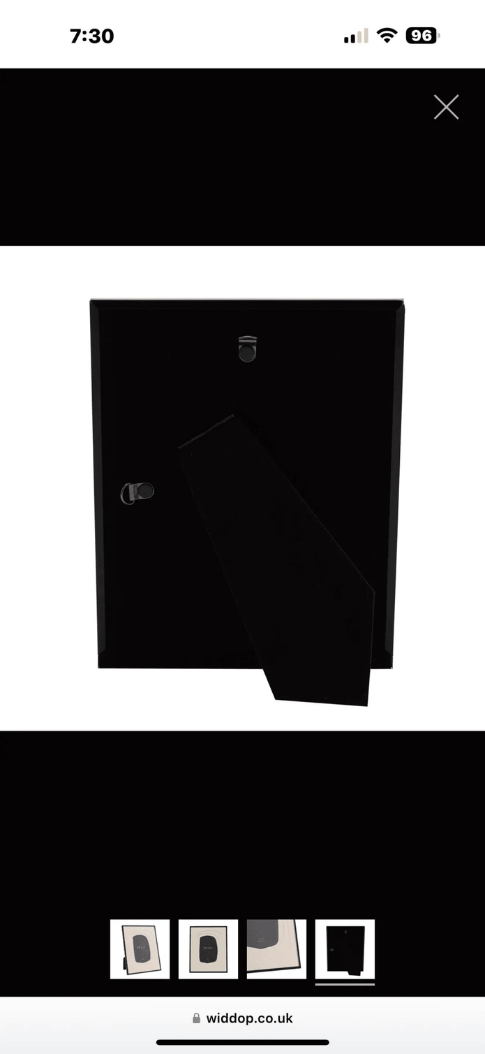 Wavy Black Colour Photo Frame White Border - Photo FramesPhoto Frames - Lulu Loves Home