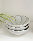 White And Neutral Ceramic Flower Bowl - Home DecorHome Decor - Lulu Loves Home