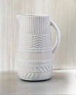 White Aztec Ceramic Jug - Kitchen & DiningKitchen & Dining - Lulu Loves Home