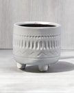 White Aztec Ceramic Plant Pot - Home DecorHome Decor - Lulu Loves Home