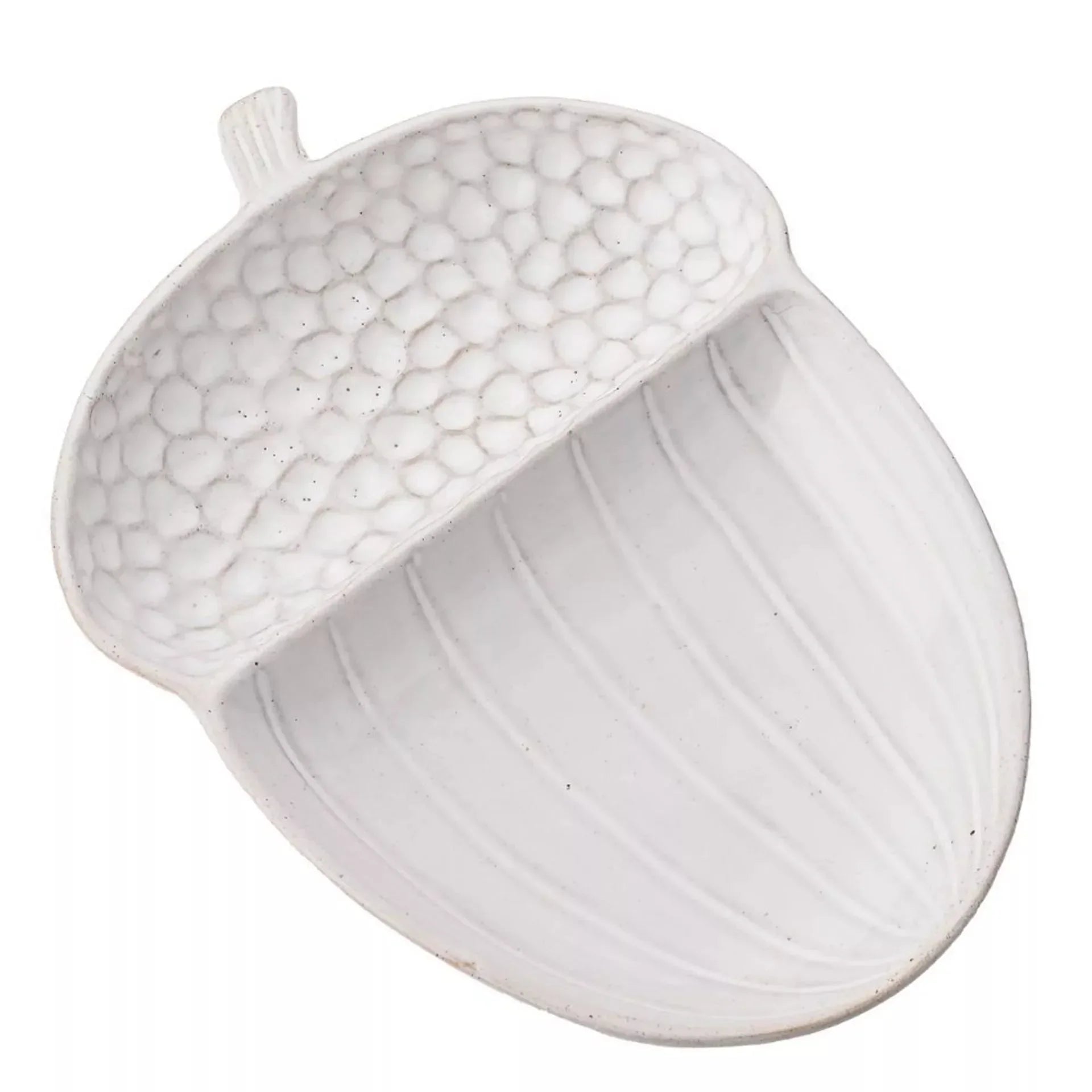 White Ceramic Acorn Plate - Seasonal Decor - AutumnSeasonal Decor - Autumn - Lulu Loves Home