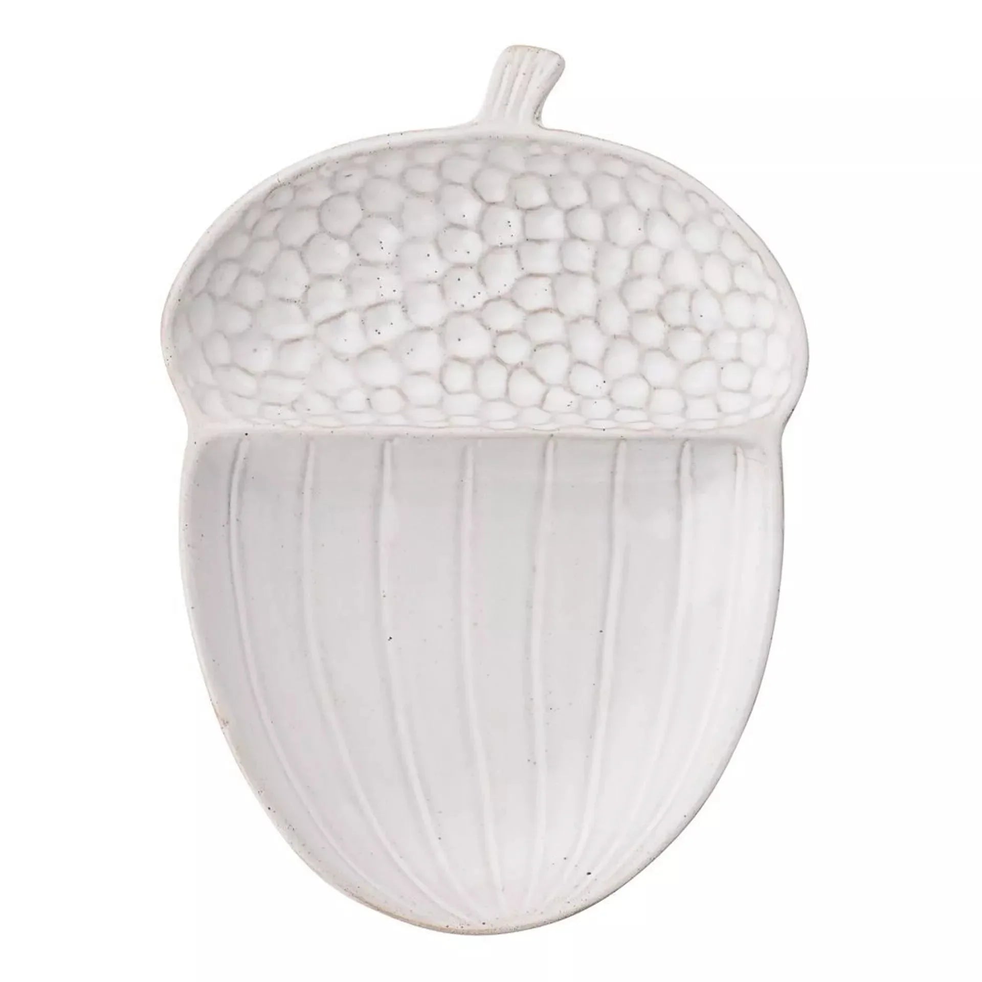 White Ceramic Acorn Plate - Seasonal Decor - AutumnSeasonal Decor - Autumn - Lulu Loves Home