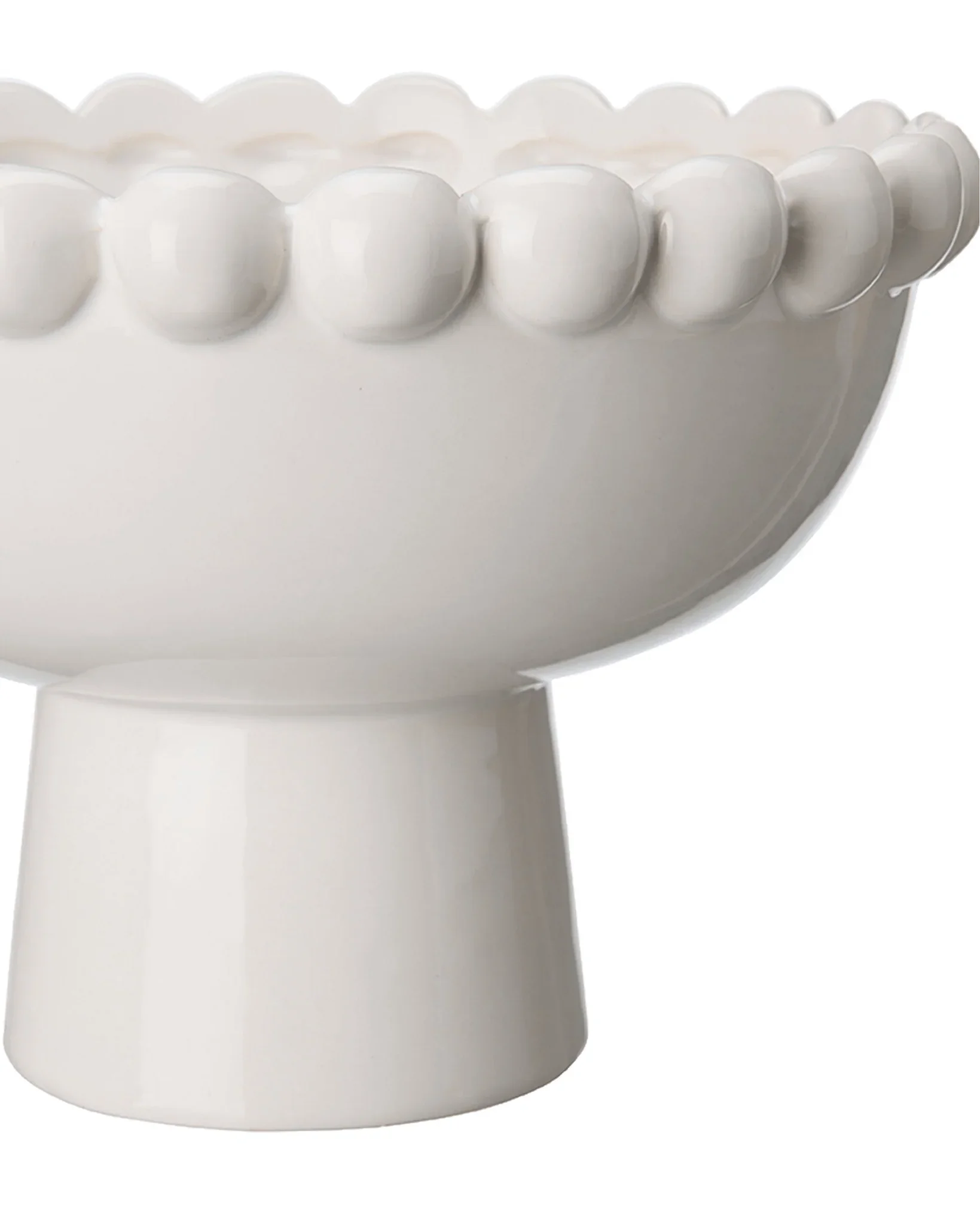 White Ceramic Bobble Footed Bowl - Home DecorHome Decor - Lulu Loves Home
