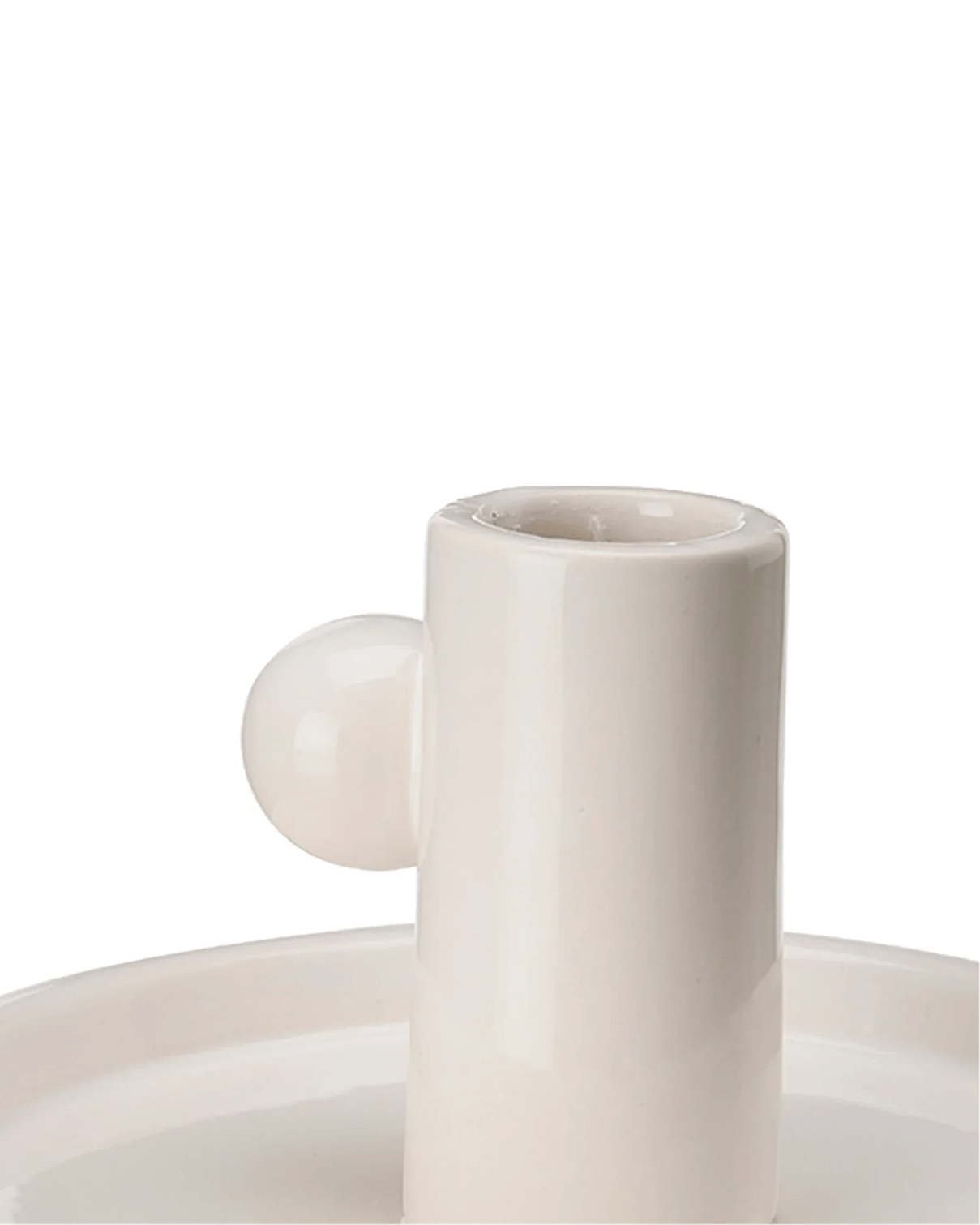 White Ceramic Candlestick Holder - Home DecorHome Decor - Lulu Loves Home