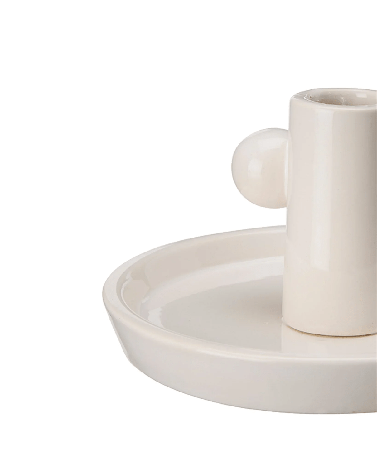White Ceramic Candlestick Holder - Home DecorHome Decor - Lulu Loves Home