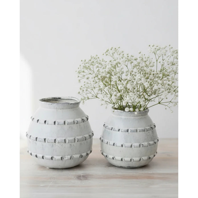 White ceramic Deke vase by Gainsborough Giftware, small decorative vase with smooth finish and elegant design.
