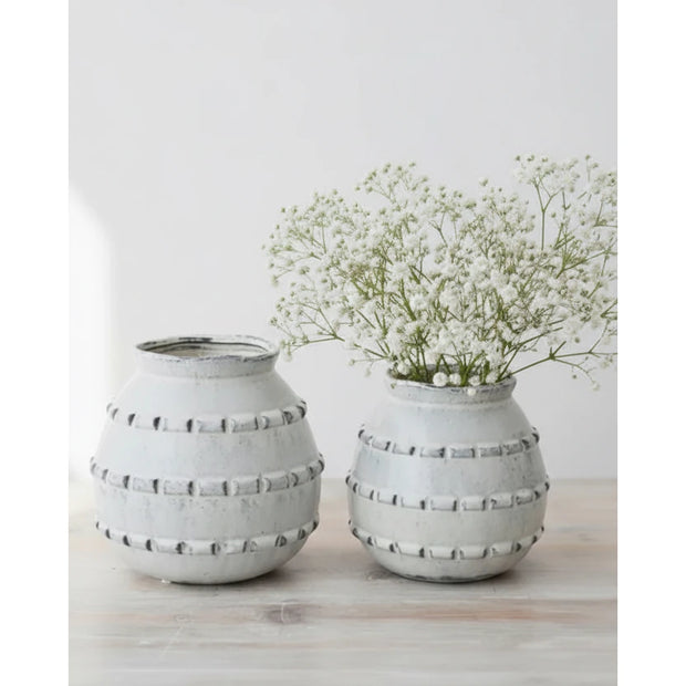 White ceramic Deke vase by Gainsborough Giftware, small decorative vase with smooth finish and elegant design.