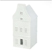 White Ceramic Dutch House Wax Melt Oil Burner, white Dutch house wax burner with its roof in place
