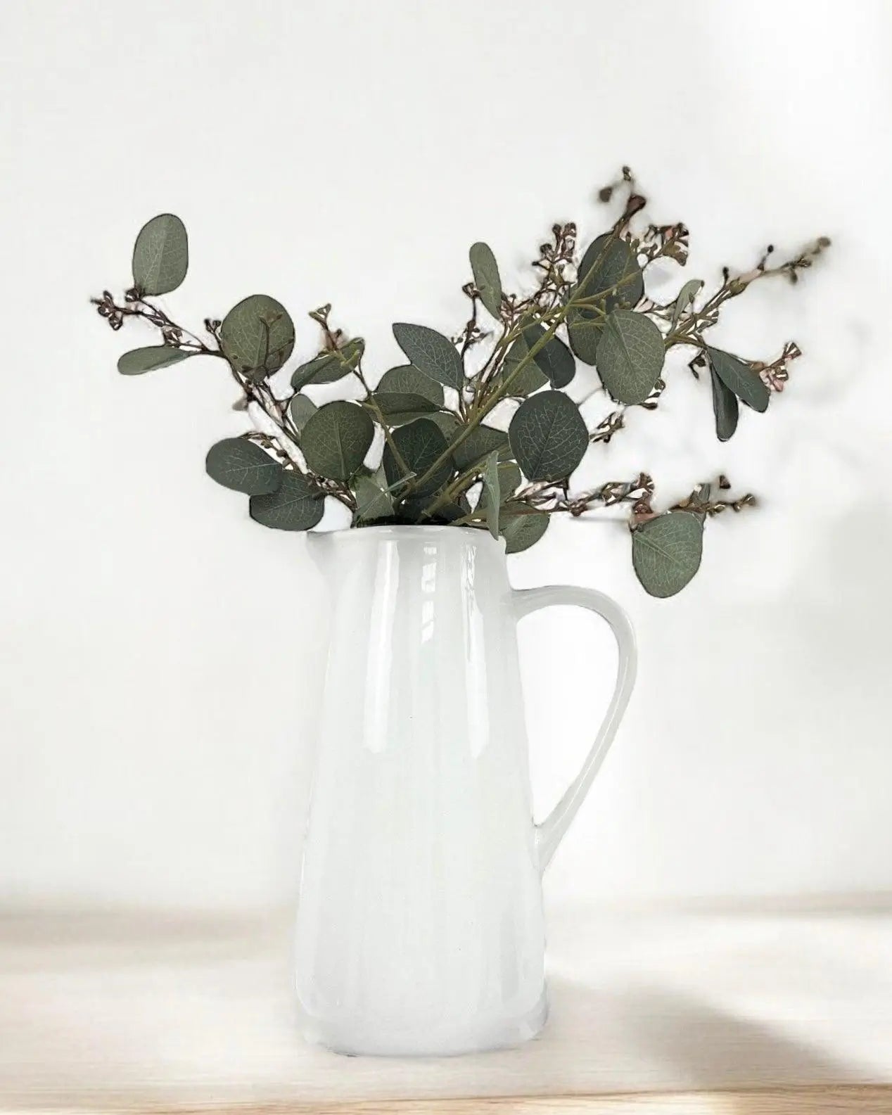 White Ceramic Flower Jug - Home DecorHome Decor - Lulu Loves Home