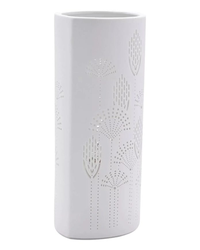 White Ceramic Loire Abstract Flower Ceramic Lamp - LightingLighting - Lulu Loves Home