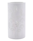 White Ceramic Loire Abstract Flower Ceramic Lamp - LightingLighting - Lulu Loves Home