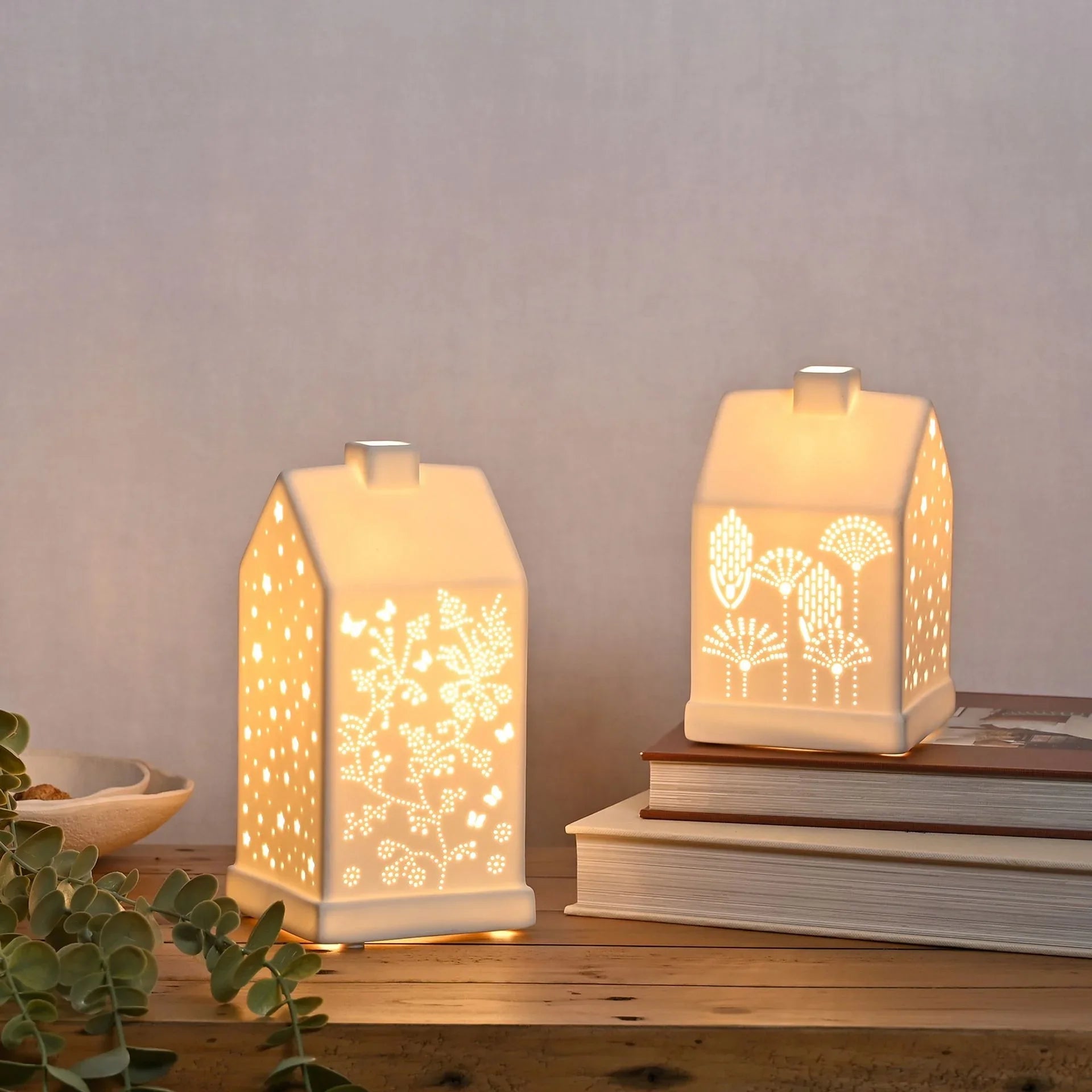 White Ceramic Loire Butterfly House Lamp - LightingLighting - Lulu Loves Home