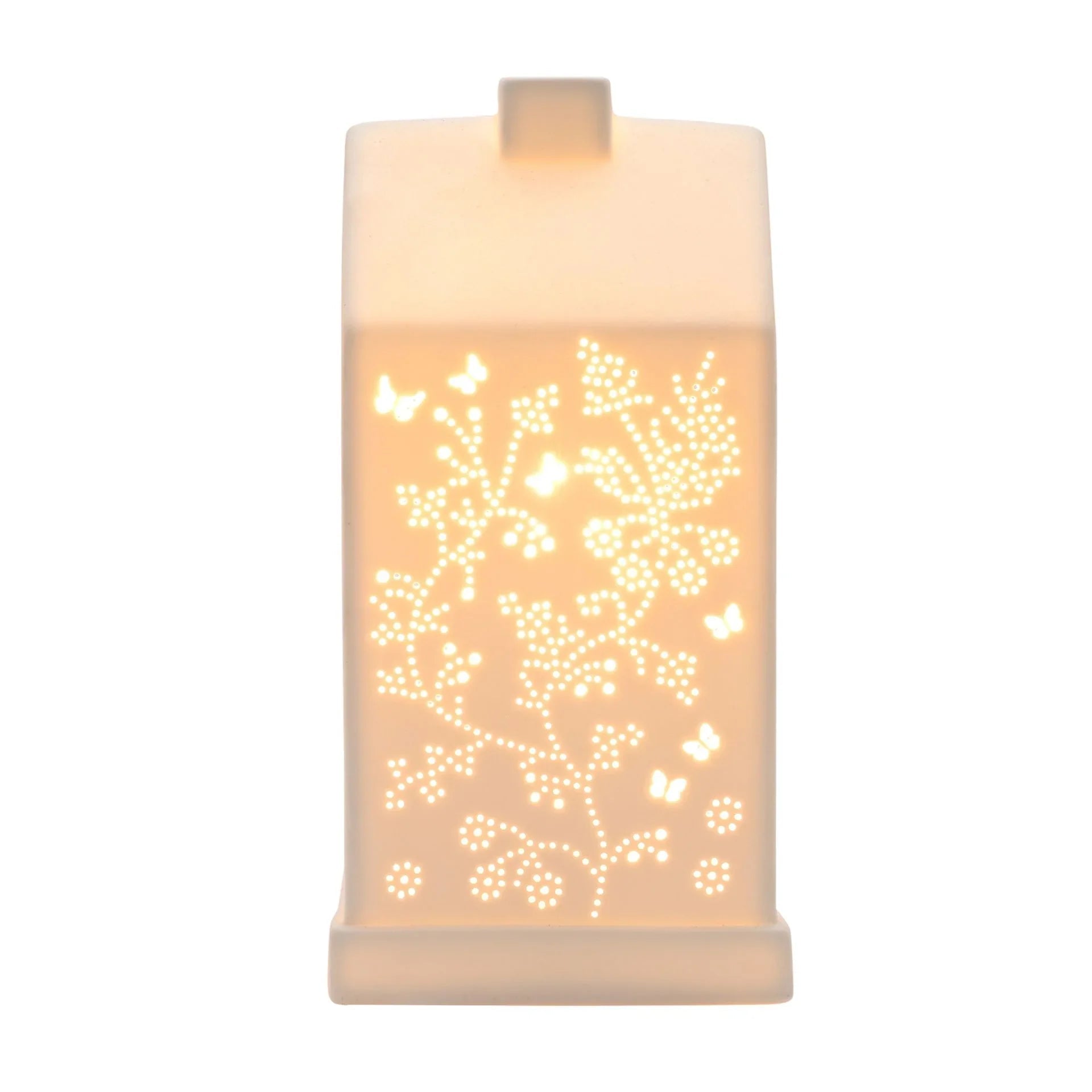 White Ceramic Loire Butterfly House Lamp - LightingLighting - Lulu Loves Home