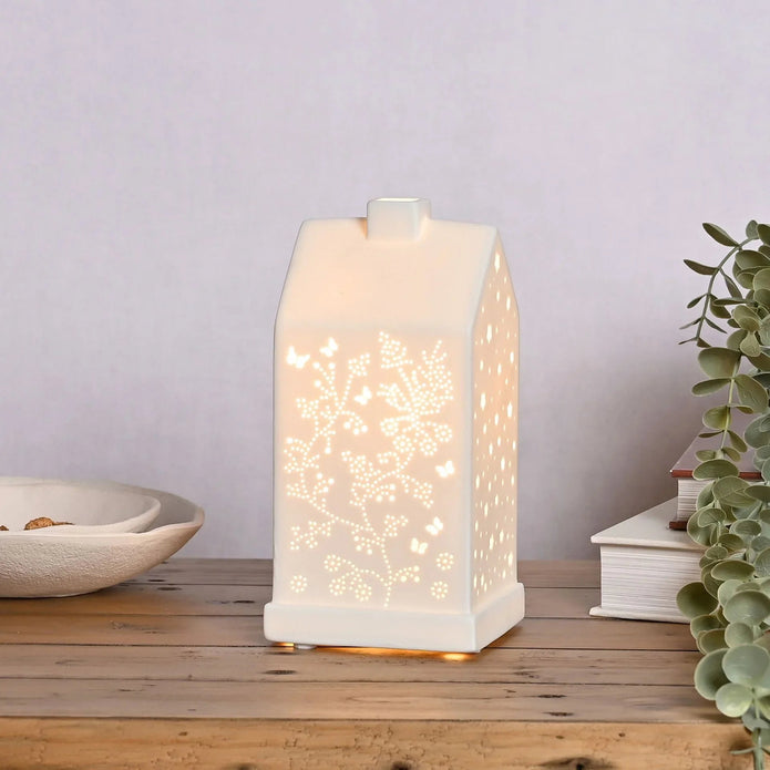 White Ceramic Loire Butterfly House Lamp - LightingLighting - Lulu Loves Home