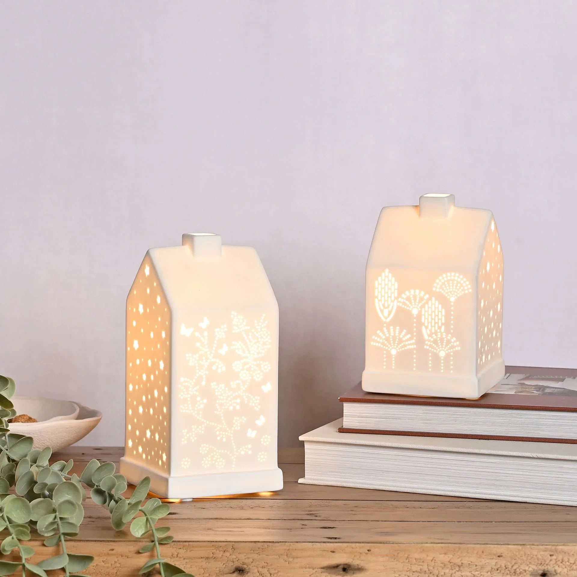 White Ceramic Loire Floral House Lamp - LightingLighting - Lulu Loves Home