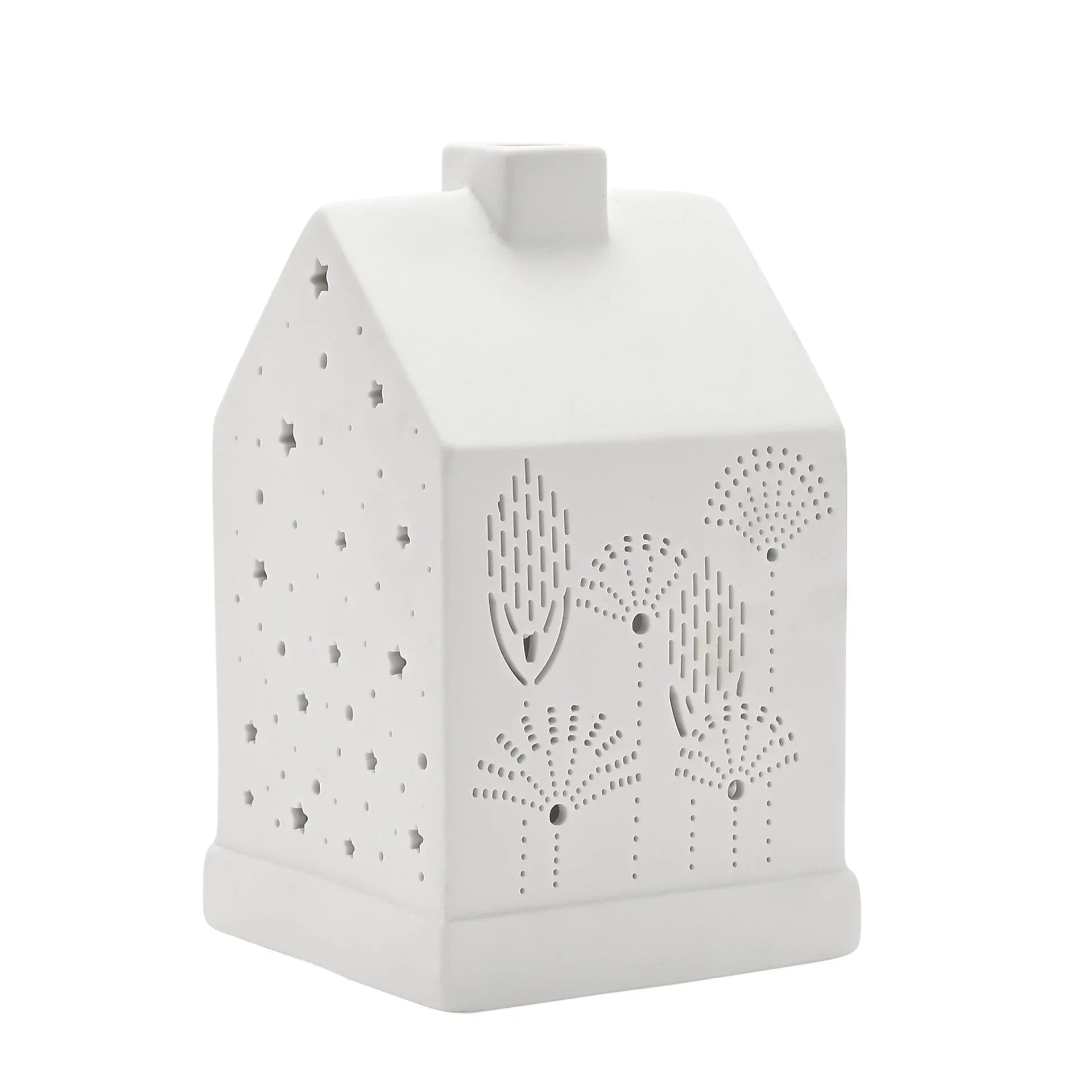White Ceramic Loire Floral House Lamp - LightingLighting - Lulu Loves Home