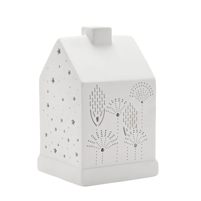 White Ceramic Loire Floral House Lamp - LightingLighting - Lulu Loves Home