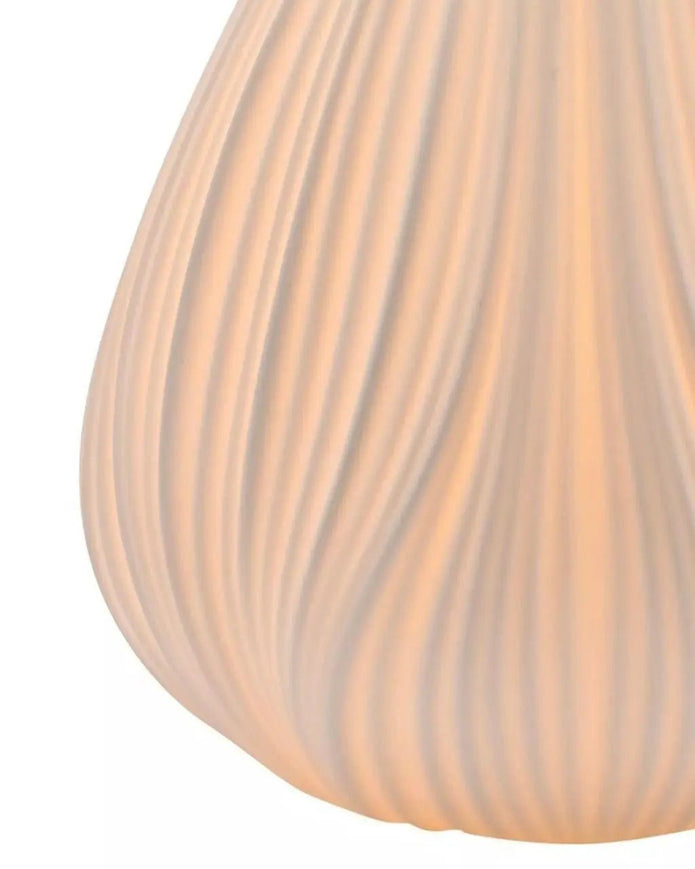 White Ceramic Loire Lotus Flower Table Lamp - LightingLighting - Lulu Loves Home