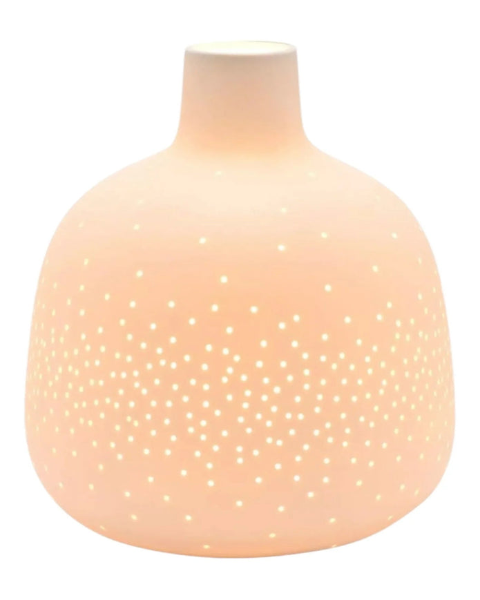 White Ceramic Loire Ribbed Bottle Table Lamp - LightingLighting - Lulu Loves Home
