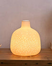 White Ceramic Loire Ribbed Bottle Table Lamp - LightingLighting - Lulu Loves Home