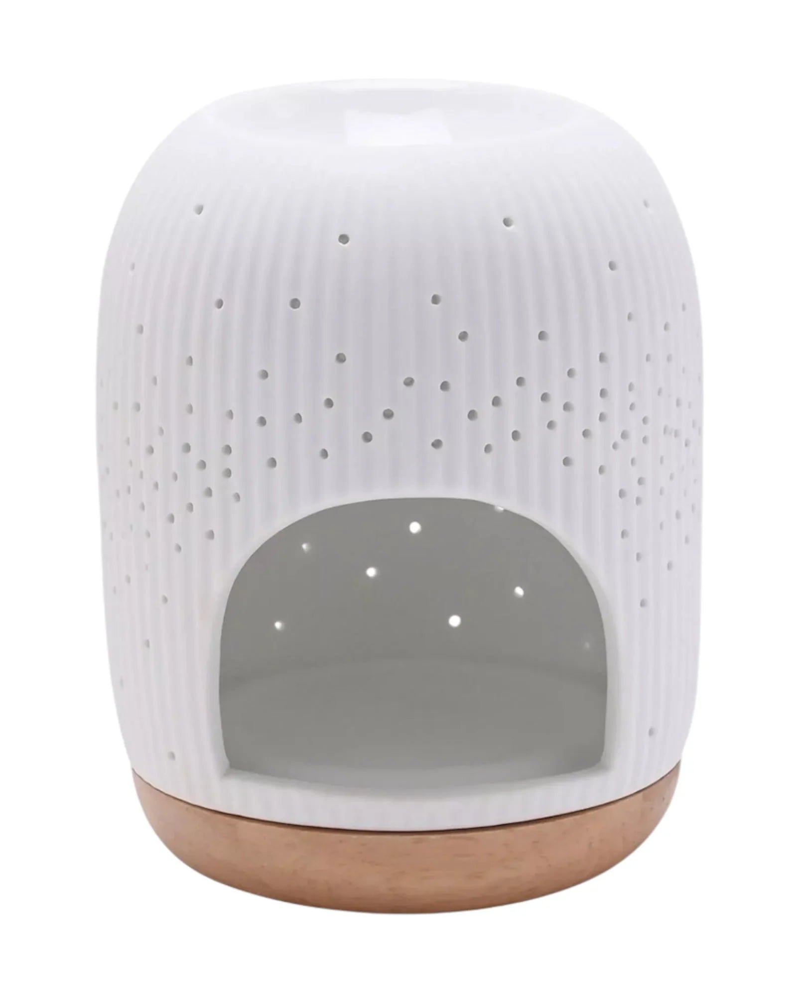 White Ceramic Loire Wax Melt & Oil Burner - Polka Dot - Wax Melt BurnersWax Melt Burners - Lulu Loves Home