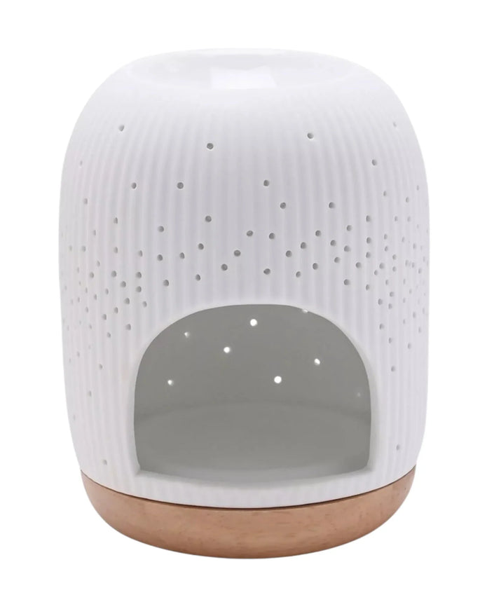 White Ceramic Loire Wax Melt & Oil Burner - Polka Dot - Wax Melt BurnersWax Melt Burners - Lulu Loves Home