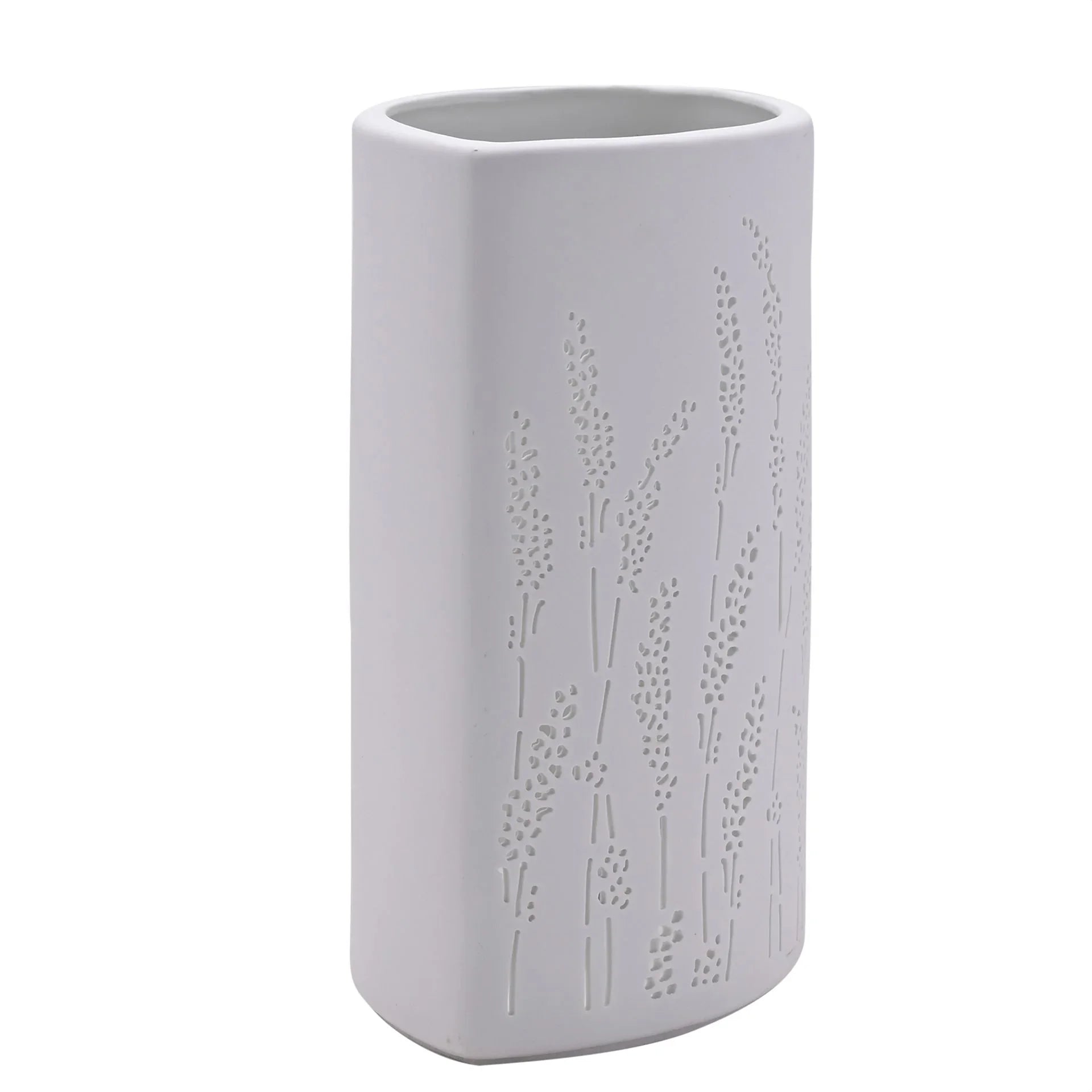 White Ceramic Loire Wheat Grain Ceramic Lamp - LightingLighting - Lulu Loves Home