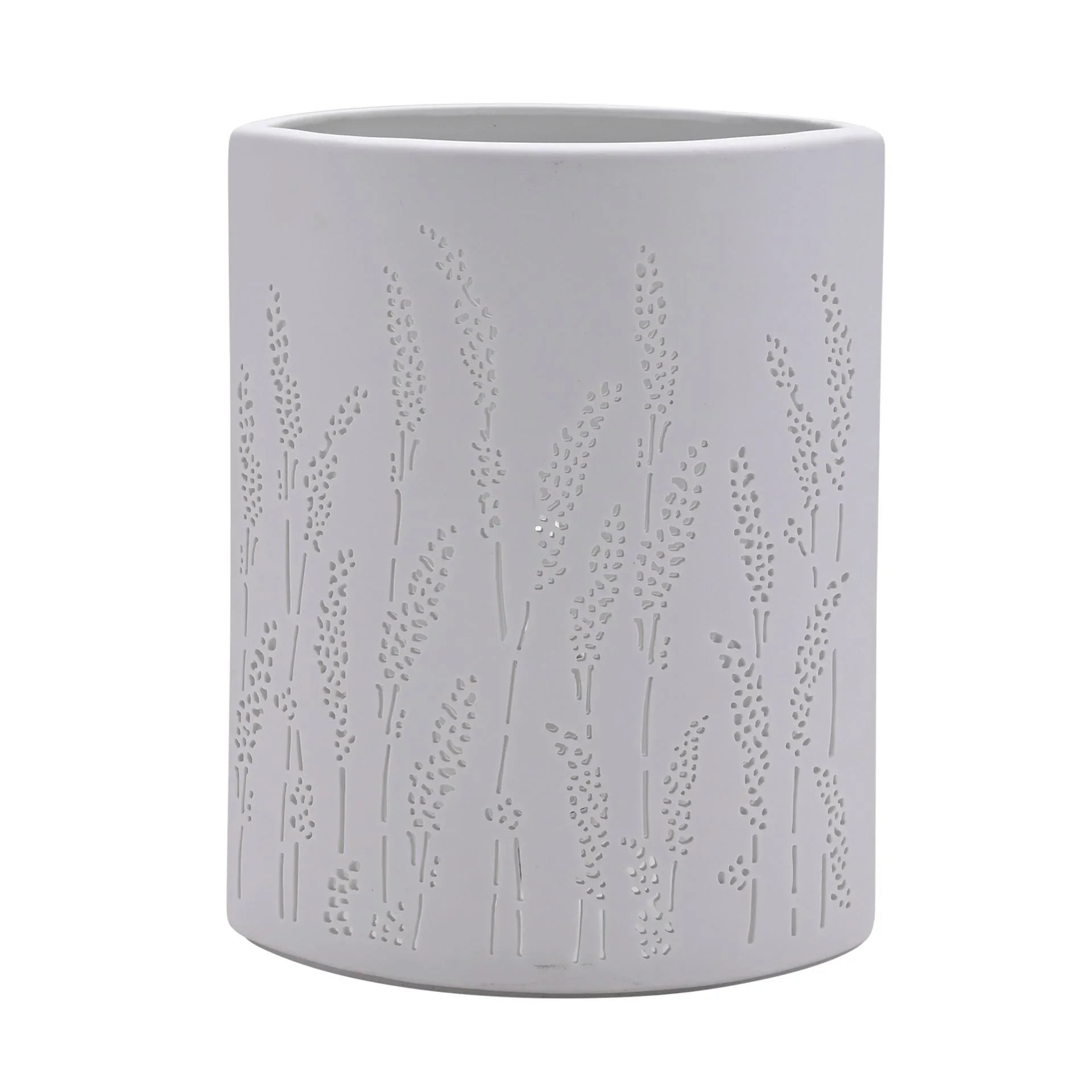White Ceramic Loire Wheat Grain Ceramic Lamp - LightingLighting - Lulu Loves Home