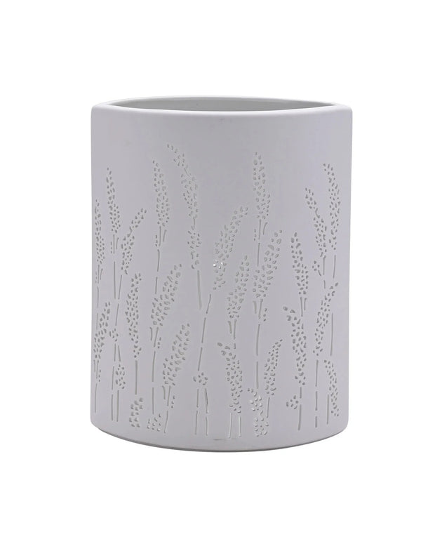 White Ceramic Loire Wheat Grain Ceramic Lamp - LightingLighting - Lulu Loves Home