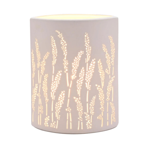 White Ceramic Loire Wheat Grain Ceramic Lamp - LightingLighting - Lulu Loves Home
