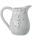 White Ceramic Oak Leaf Jug - Home DecorHome Decor - Lulu Loves Home