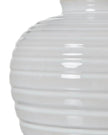 White Ceramic Pot Lamp With Linen Shade - LightingLighting - Lulu Loves Home