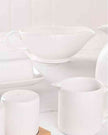 White Ceramic Ribbed Gravy Boat - Kitchen & DiningKitchen & Dining - Lulu Loves Home