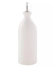 White Ceramic Ribbed Oil Bottle - Kitchen & DiningKitchen & Dining - Lulu Loves Home