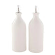 White Ceramic Ribbed Oil Bottle - Kitchen & DiningKitchen & Dining - Lulu Loves Home