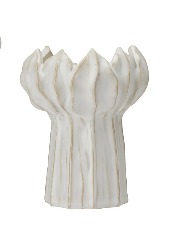 White Ceramic Small Bud Vase - VasesVases - Lulu Loves Home