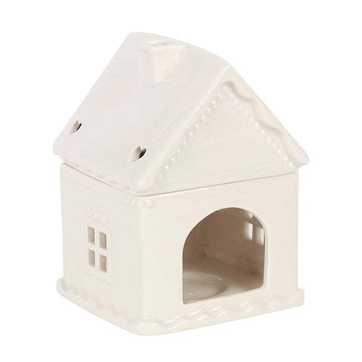 White Christmas Gingerbread House Oil Burner - Wax Melt BurnersWax Melt Burners - Lulu Loves Home